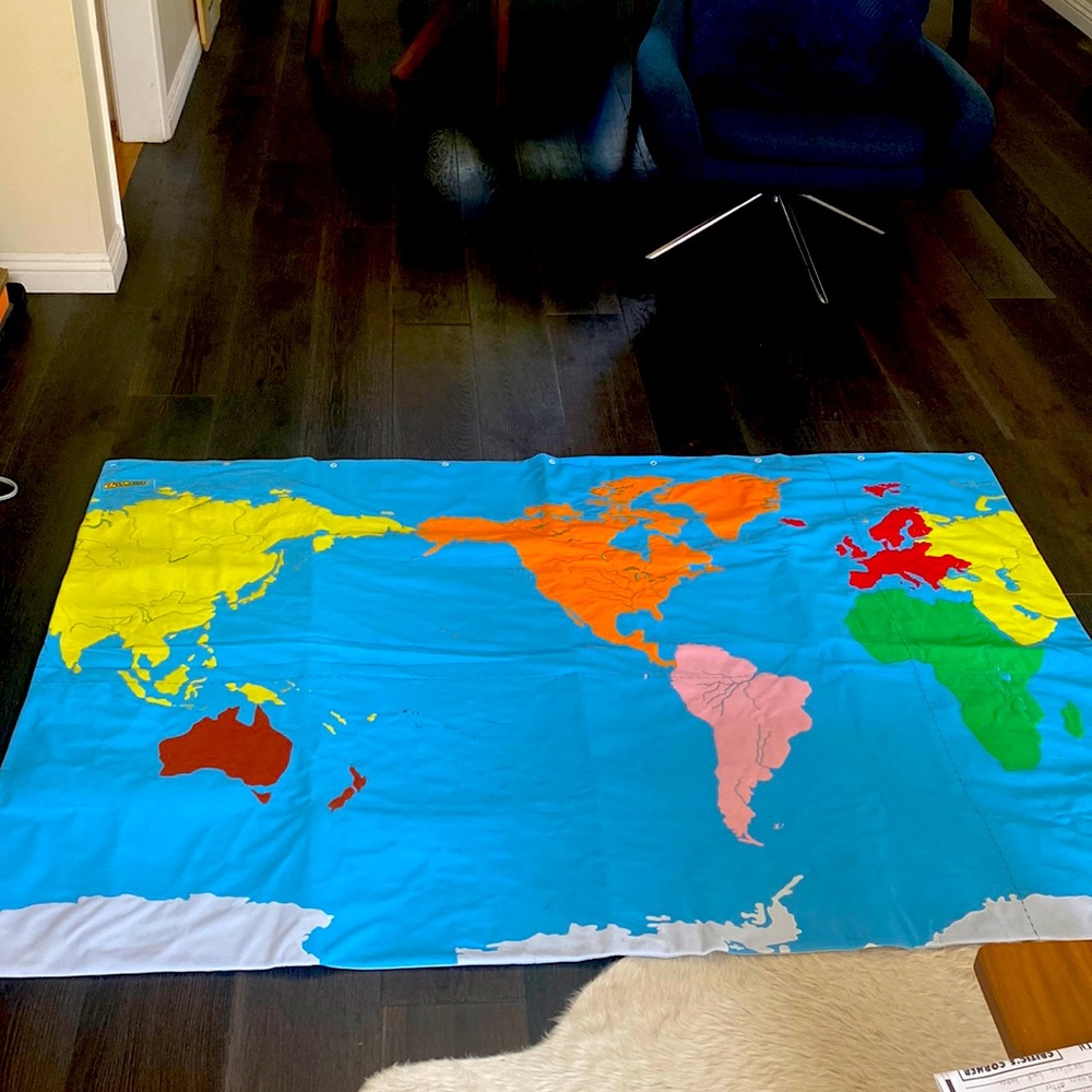 Interactive World Map- Felt & Velcro